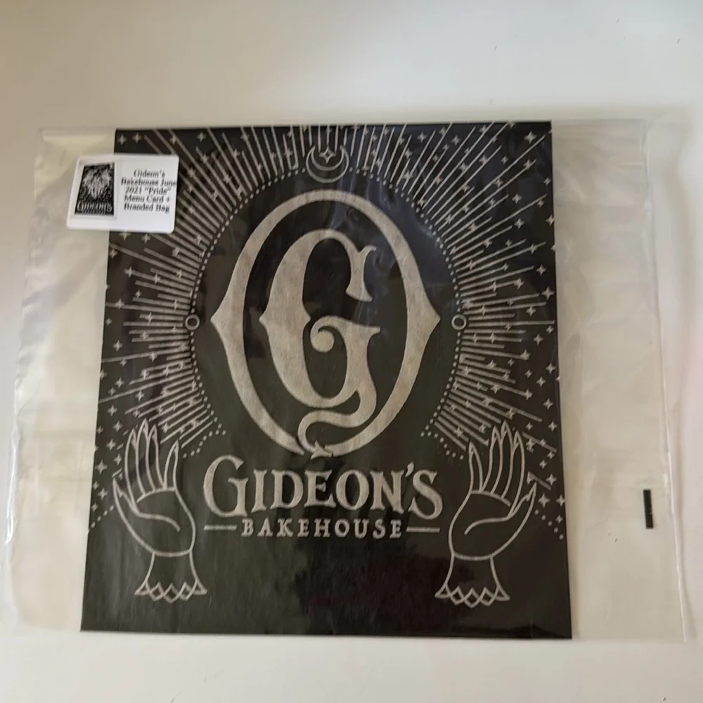 Gideon’s Bakehouse June 2022 Misprint June 2021 PRIDE Menu Card and Branded Bag